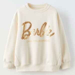 Zara Cream and Gold Kids Sweater